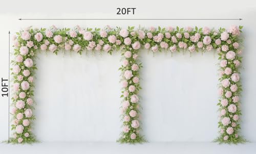 10x20ft Backdrop Stand Heavy Duty Pipe and Drape Backdrop Stand for Parties, Adjustable Pipe Kit Curtain Frame Stand for Photography Background Support,Wedding Arch Metal Frame (Gold) - color: Gold