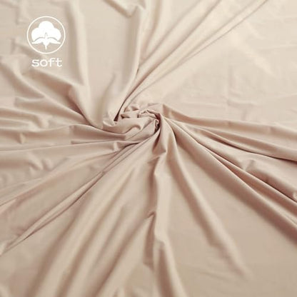Orraphtstu Newborn Photography Wraps Baby Posing Props Stretch Fabric for Professional Photoshoot (Backdrop with Wrap, Beige)