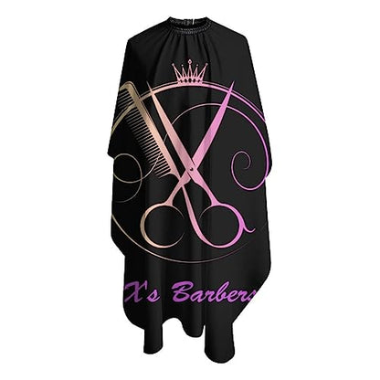 Custom Barber Cape, Personalized Haircut Salon Cape for Men - color: Barber-salon 2