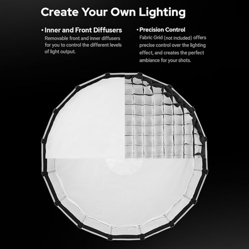 Godox S120T 120cm/47.2in Quick Release Umbrella Softbox Professional Foldable Softbox with Standard Bowen Mount & Diffusers for Photography Studio Photography Portrait Live Stream - size: 47.2 inch Softbox