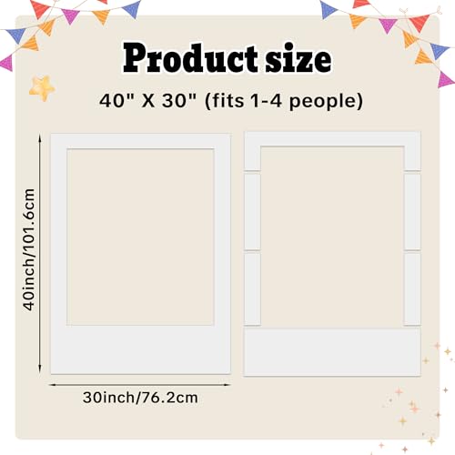 40 x 30 Inch Large Photo Booth Frame Selfie Frame,Blank DIY Cutout Props for Birthday,Wedding Photo Prop,Graduation Photo Booth Picture Frame,Party Supplies