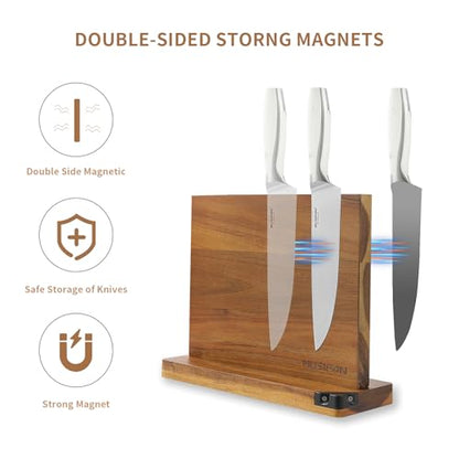 Magnetic Knife Block - Magnetic Knife Holder - Magnetic Knife Stand- Cutlery Display Stand and Storage Rack（sharpener) - style: Magnetic Knife Block ( sharpener )