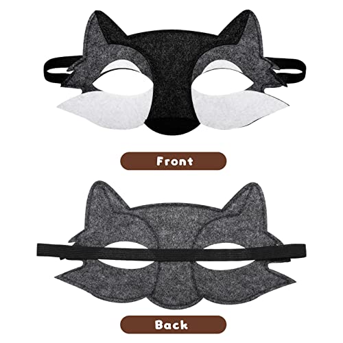 Felt Wolf Masks Half Face: 20pcs 7.86X3.93X0.12in Animal Mask Dress-up for Carnival Party Halloween Performance Photography Props