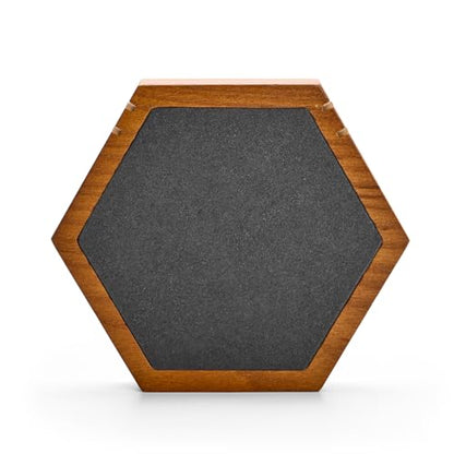 Solid Wood Hexagon Necklace Holder Stand Retail Hanging Jewelry Necklace Stand Display for Vendors(Grey) - color: Grey