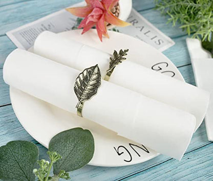 Linen-Feel White Paper Napkins, Cloth Like Dinner Napkins with Built-in Flatware Pocket, Pre-Folded Absorbent Disposable Guest Paper Hand Towels for Bathroom, Weddings Party (50 Pack) - color: white