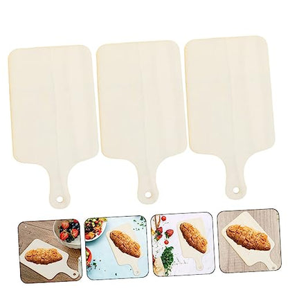 3Pcs Wooden Pizza Tray Mini Cake Dessert Serving Board for Fruit Presentation Photography Props DIY Ready for with Smooth Edges and Natural Finish