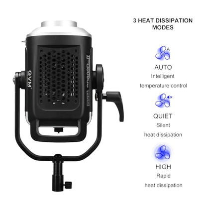 GVM 600W Bi-Color LED Video Light, 2700K-6800K Studio Photography Lighting, 128000Lux/1m Continuous Lighting Kit with APP & DMX Control for Filmmaking, Live Streaming, Broadcasting - size: 600W02