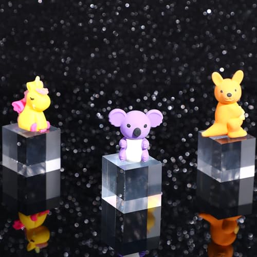 Remerry 16 Pcs Clear Acrylic Cube Blocks Square Display Block Clear Polished Acrylic Stamp Blocks Jewelry Display Stand Ring Showcase Holder Base(1 x 1 x 1 Inch) - size: 1 x 1 x 1 Inch