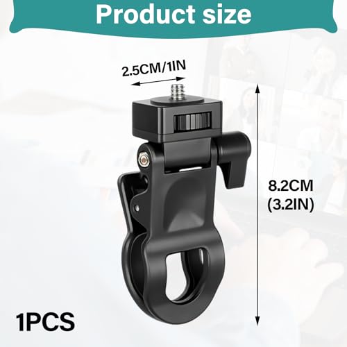 Selfie Phone Light Clip – Portable Clip-On Light for Phone, Camera, Laptop, Webcam, Tripod with 1/4" Thread Mount, Compatible for Zoom or Video Call