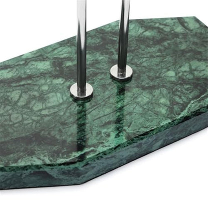 Jewelry Towers Light Luxury Marble Double Position Watch Organizer Stainless Steel Watch Display Props Creative Watch Tray Jewellery Stand Display(Green) - color: Green
