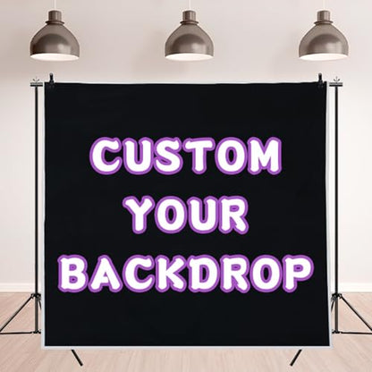 5x10ft Custom Backdrop Personalized Photo Backdrop Customized Backdrop with Picture Logo Customize Vinyl Banner for Photography, Gift for Birthday Graduation Christmas Prom Wedding Party - size: 5x10ft/60x120in