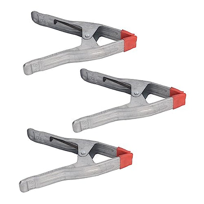 Heavy Duty 9 Inch Spring Clamps A Shape Metal Woodworking Clips for Tarpaulins Wooden Boards Photography Backgrounds Galvanized Iron Silver Red 3PCS Set