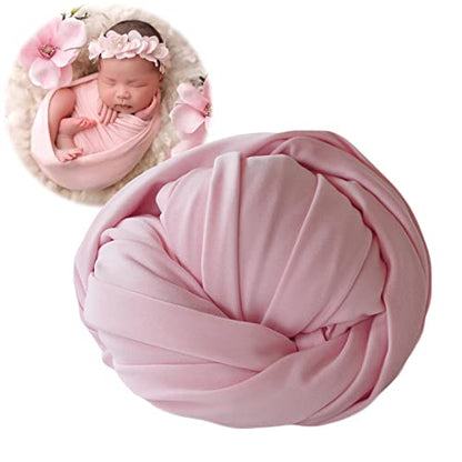 Zeroest Newborn Photography Stretch Wrap Boy Girl Baby Wraps Photography Props Baby Photo Prop Stretch Blanket for Baby (Pink) - color: Pink
