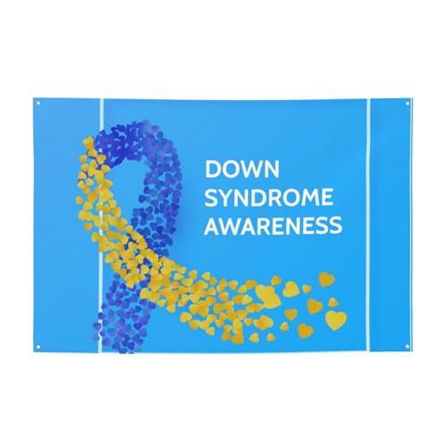 World Down Syndrome Awareness Day Backdrops 47 * 71 Inches Holiday Party Photography Background Indoor Outdoor Festival Photo Banner Booth Props Wall Decoration - color: Dark