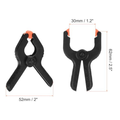 HARFINGTON 20Pcs Plastic Spring Clamps Heavy Clip 2.5" Professional Small Muslin Clamp for Backdrop, Wood Working, Photo, Craft - size: 2.5"