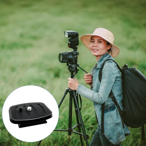 43mm (1-11/16") Quick Release Plate, Universal Tripod Mount Adapter with Anti-Twist Lock for 43x43mm Square Socket Tripod Heads - size: 43 MM