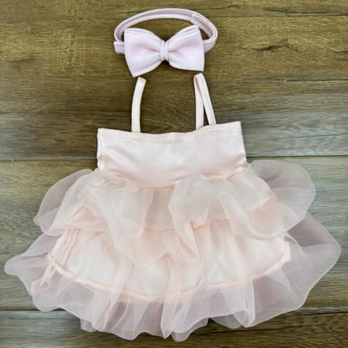Newborn Photography Outfits Girl Baby Photo Tutu Dress Newborn Photoshoot Romper Baby Picture Lace Outfit - color: Pink