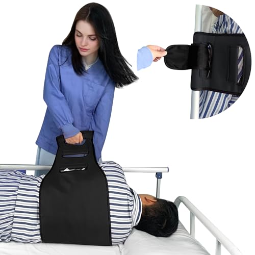 Transfer Sling, Lift Assist Gait Belts for Seniors, Transfer Belt for Elderly and Disabled, Bed Assist Mobility Belt for Patient Care - color: 01black
