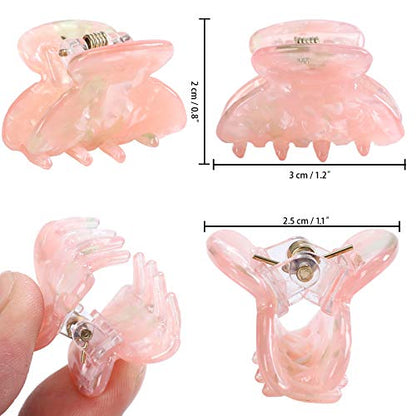 Claw Jaw Clips 12PCS Small for Thin Hair Styling Accessories Classic Clamp for Women Girls (Sequins) - color: Sequins
