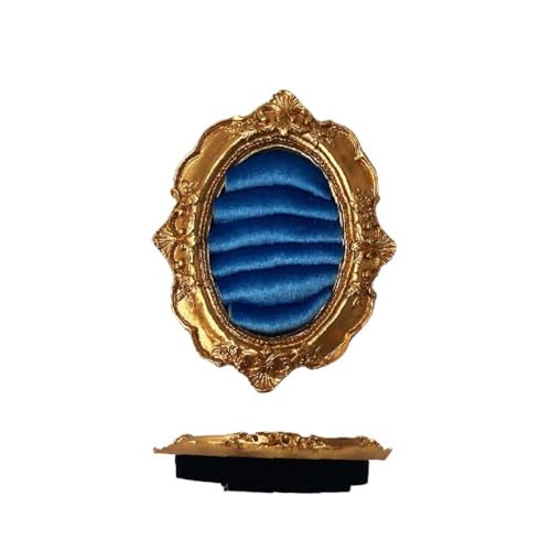 Jewelry Display Rack, Velvet Ring Holder Ring Display Stand Women Vintage Suede Earring Tray Photography Props(Blue) - color: Blue