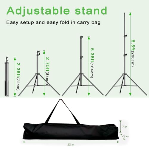 Green Screen Backdrop Kit 10x8.5ft with Tripod Stand, Chroma Key Background System for Video Shooting, Live Streaming, Photo Studio, Content Creation and Virtual Backgrounds - size: 10*8.5FT