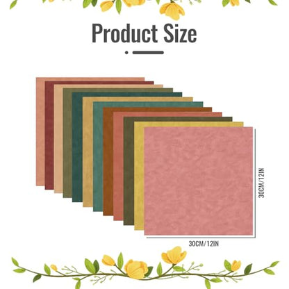 MXCOIRTP Scrapbook Paper 12x12 IN, 24 Sheets/24 Designs Double-Sided Textured Decorative Craft Paper for DIY Background Card Art Craft Making Photo Album -Boho Tone