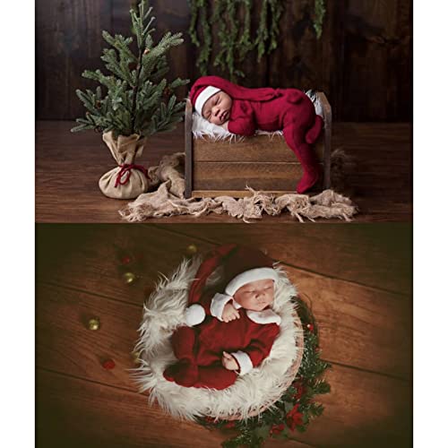 ForBaysy Newborn Baby Christmas Photo Props Outfit Infant Boys Girl Photoshoot Costume Red jumpsuit With Xmas Hat