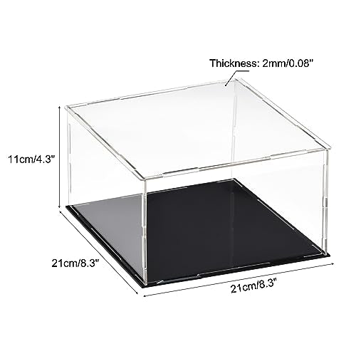 uxcell Acrylic Clear Display Case Box Dustproof Protection Showcase Cube Collectibles Show Box 7.9x7.9x3.9inch - size: 7.9x7.9x3.9 inch