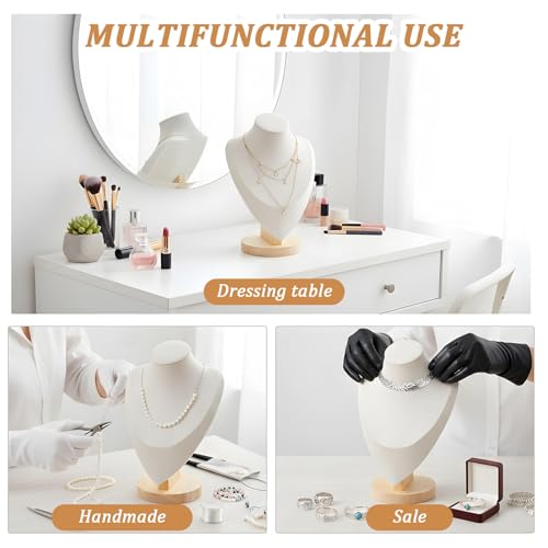 3pcs Necklace Display Stand,Jewelry Bust Display Stands,Jewelry Necklace Display for Vendors,Jewelry Photography Props,Home Trade Organizer(9.64" D x 4.13" W x 6.49" H)