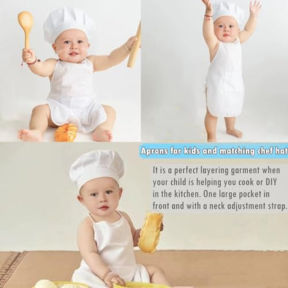 2 PCS Baby Photography Props, Chef Posing Photo for 6-24 Months, Chef Hat and Apron Photo Props - color: Boy