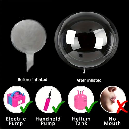 10pcs Transparent Bubble Balloon Garland Kit, Ideal for Birthdays, Weddings, Christmas, Bridal & Ocean Theme Parties, Perfect as Decor & Photo Props（18inch）