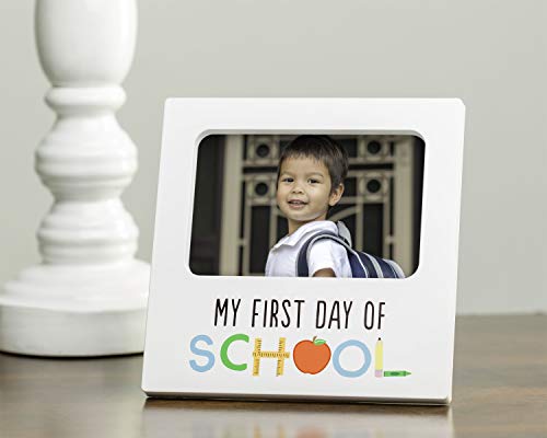 Kate & Milo First Day of School Picture Frame, Keepsake Gift for Parents or Students, Great for K - 12 Grade or Grad Frame, White - style: First Day Picture Frame