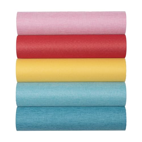 10pcs Book Cloth,14”x10”,Fabric Surface and Paper Backed for Book Binding Fabric,5 Colors Bookbinding Cloth for DIY Book Cover,Bookbinding Paper (Style C) - color: C