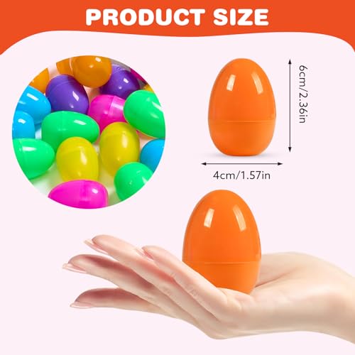 30Pcs Fillable Easter Eggs, 2.36'' Plastic Bright Easter Eggs Empty Bulk Assortment, Perfect for Easter Egg Hunt/Surprise Egg