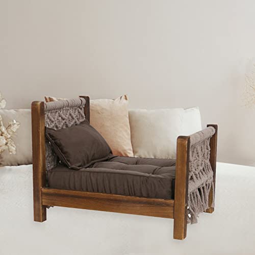 Newborn Photography Props Mattress Pillow, Baby Posing Pillow Infant Mattress Prop Photography, Coffee - color: Coffee