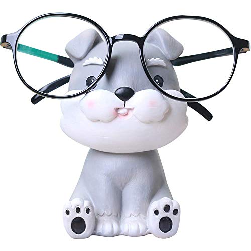 Fun Eyeglass Holder Display Stands - Home Office Decorative Glasses Accessories (Schnauzer) - color: Schnauzer