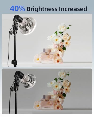 Skytex Softbox Lighting Kit 16x16in Soft Box 1Pack Upgrade 135W 2700-6400K 100V-240V E27 LEDBulb Continuous Photography Lighting,Photo Studio Light Equipment for Camera Shooting Video Recording