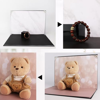 Product Photography Backdrops, 8PCS 16Patterns Small Photo Backdrop Board, ugc Background Board for Content Creators, Double Sided Flat Lay Photoshoot Props for Food Jewelry Cosmetics 16x11.5inch
