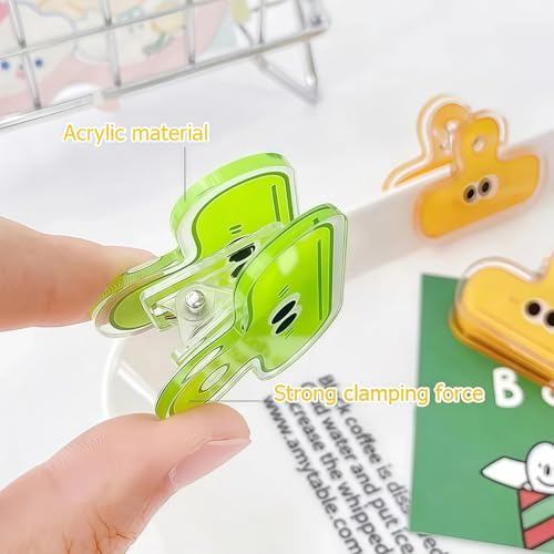 4-Pack Cute Mini Chip Bag Clips - Colorful Plastic Food Bag Clamps, Reusable Sealing Clips for Snacks, Photos, Crafts, and Kitchen Organization (Small Clothespin Style)