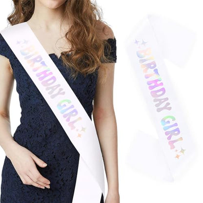 CIEHER Birthday Girl Sash Birthday Sashes for Women Girls - 1 Pack - color: Birthday Girl