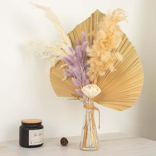 Efavormart 50 Pack 15 inch Lavender Lilac Rabbit Tail Dried Pampas Grass, Soft Bunny Tail Grass Stems for Boho Table Centerpieces, DIY Crafts and Nursery Decor - color: Lavender, size: 15"