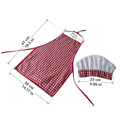 Baby Chef Outfit Apron And Chef Hat Set, Baby Photoshoot Props Boy Newborn Photography Costume Infant Bakery Outfits - color: Red Unisex