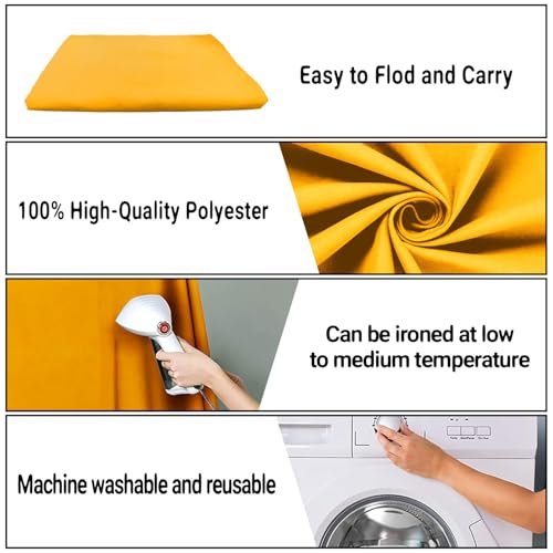 5x7FT Yellow Collapsible High Density Photo Backdrop for Video & Television - color: Yellow, size: 5x7ft