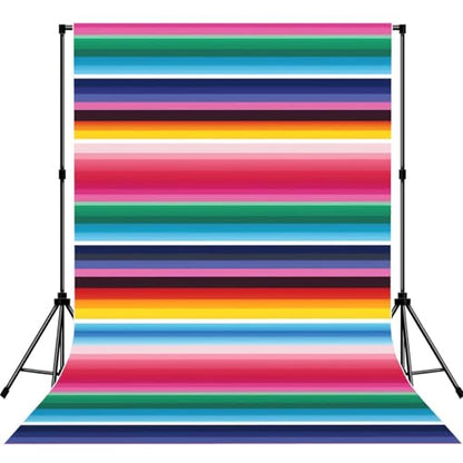 Colorful Mexican Stripes Backdrop Background for Photography 5x7ft Photobooth Professional Photo Backdrop Curtains Video Photography Studio Photo Backgrounds Banner Booth Background Screen Parties - color: Colorful Mexican Stripes