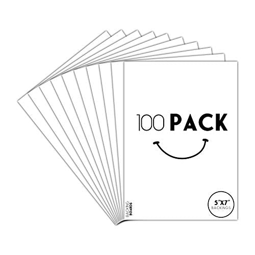 Golden State Art, 5x7 Backing Board Only, 4-Ply Thick 100 Single Backer Boards for Frame, Photo, Print - color: 100 Pack, size: 5x7