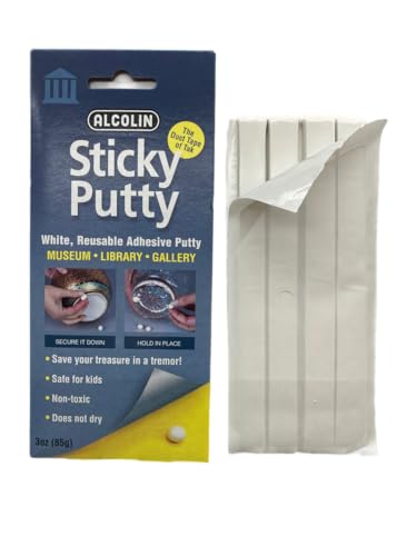 3oz Museum Sticky Putty Reusable Repositionable Museum & Gallery Quality Adhesive Putty, Won't Dry Out - size: 1 Pack