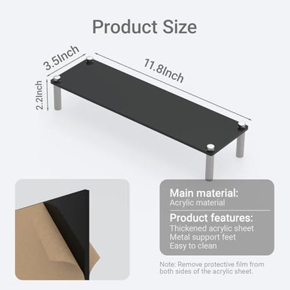 Acrylic Display Riser Stand - Clear Organizer for Perfume, Cupcakes, Figures, Desserts, and Party Decoration - size: 1-Tier