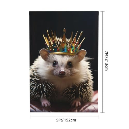 Crown with Hedgehog Backdrop Background for Photography 5x7ft Photobooth Professional Photo Backdrop Curtains Video Photography Studio Photo Backgrounds Banner Booth Background Screen Parties - color: Crown With Hedgehog