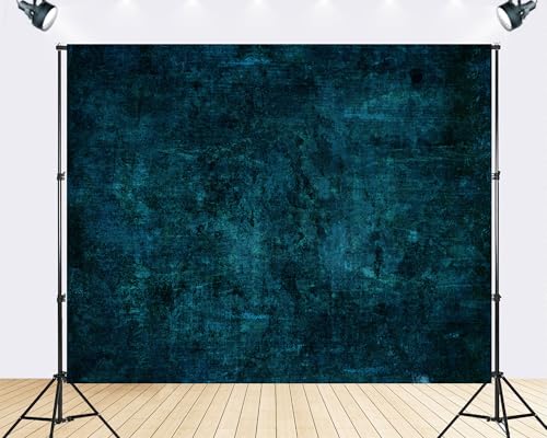 Trykid 12x10ft Abstract Blue Textured Concrete Backdrop Vintage Stone Wall Photography Background for Video YouTube Birthday Party Decoration Photoshoot Studio Props Fabric - size: 12x10ft