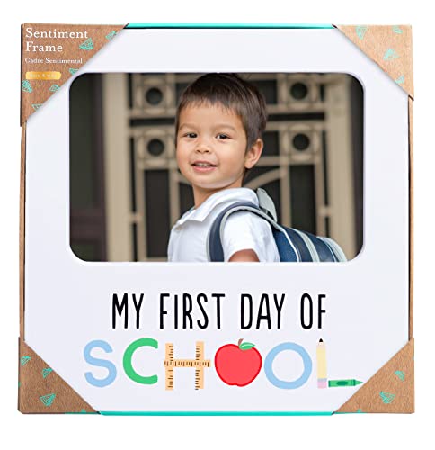 Kate & Milo First Day of School Picture Frame, Keepsake Gift for Parents or Students, Great for K - 12 Grade or Grad Frame, White - style: First Day Picture Frame
